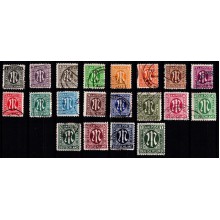 1945-46 - Engelsk-Amerikansk Zone - AFA 1-20 - Stemplet.